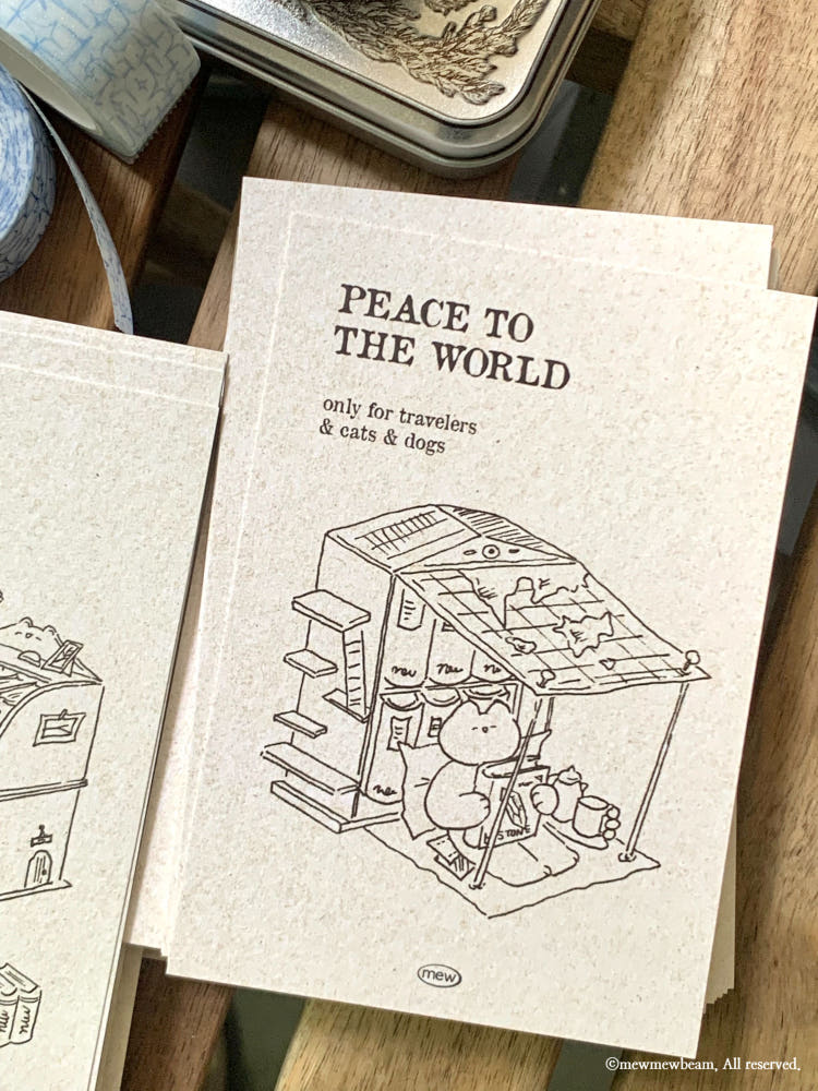 Mewmewbeam Postcard - Travelers 3 styles