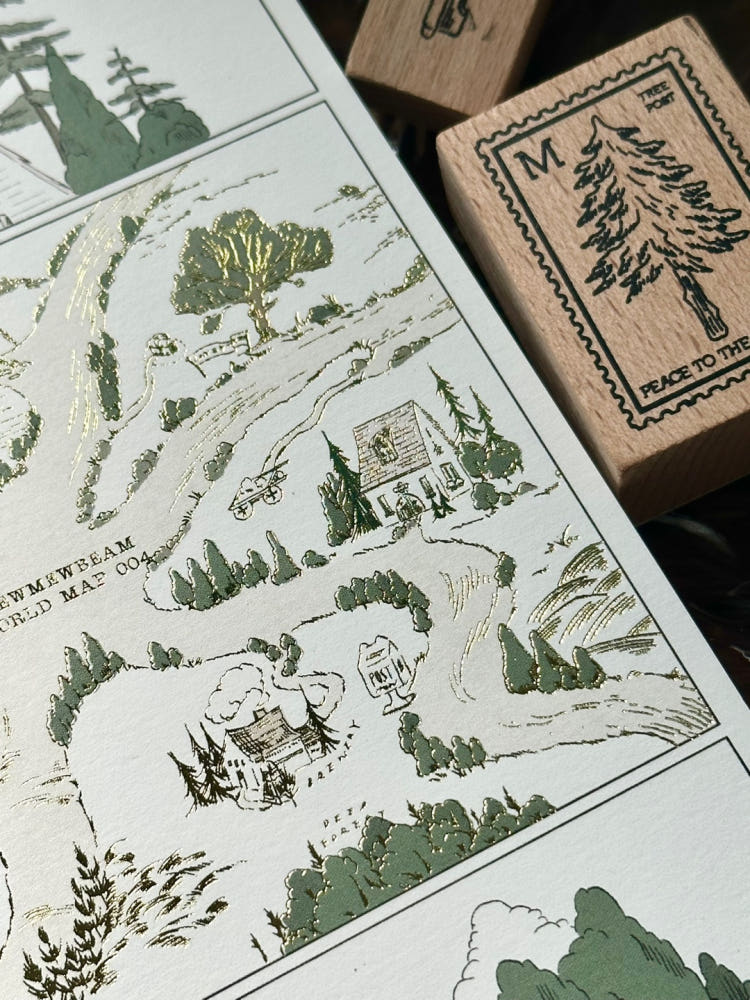 Mewmewbeam Postcard - World Map 004