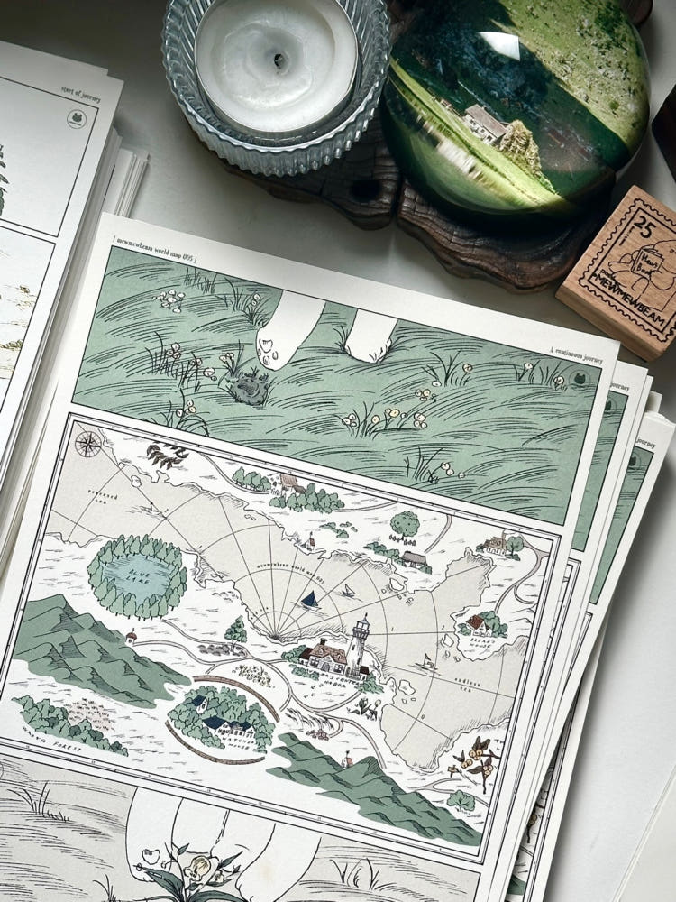 Mewmewbeam Postcard - World Map 005