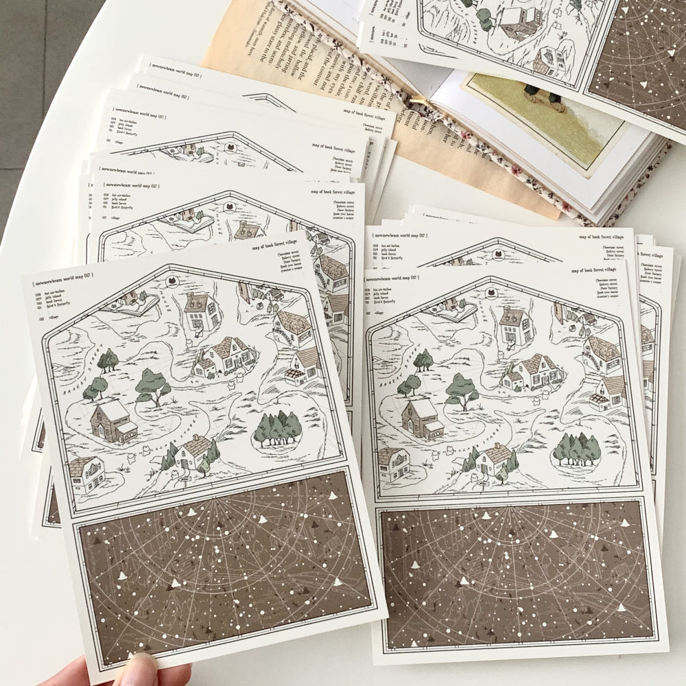 Mewmewbeam Postcard - World Map 012