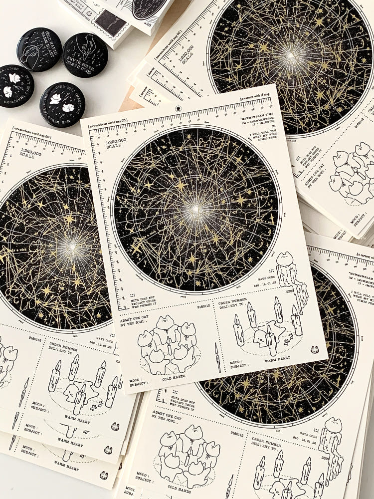 Mewmewbeam Postcard - World Map 013