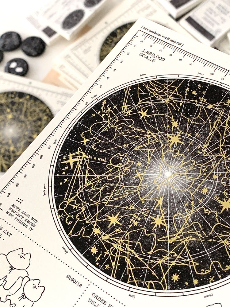 Mewmewbeam Postcard - World Map 013