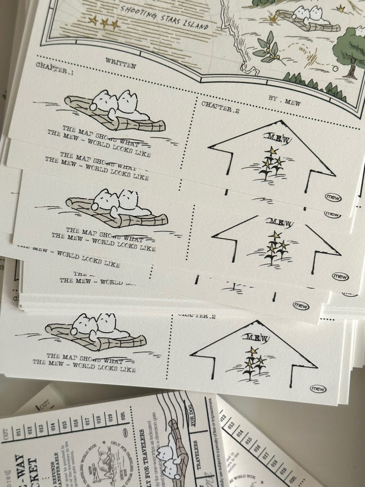 Mewmewbeam Postcard - World Map 017