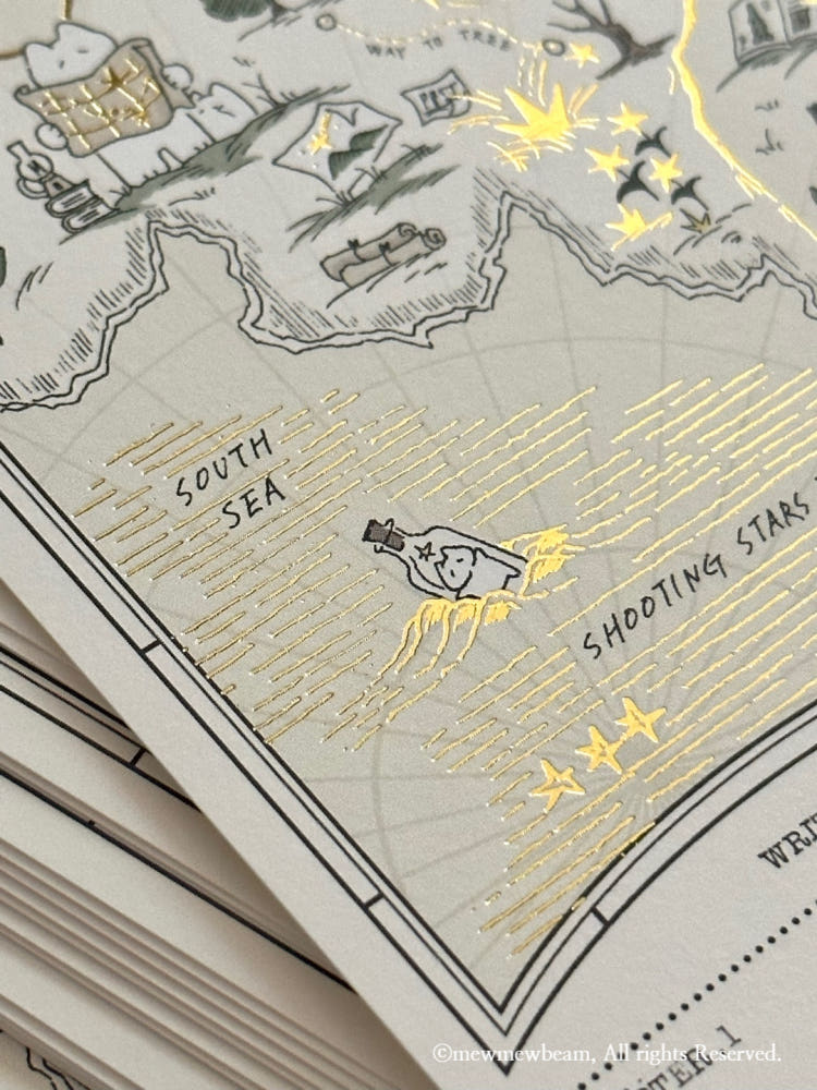 Mewmewbeam Postcard - World Map 017