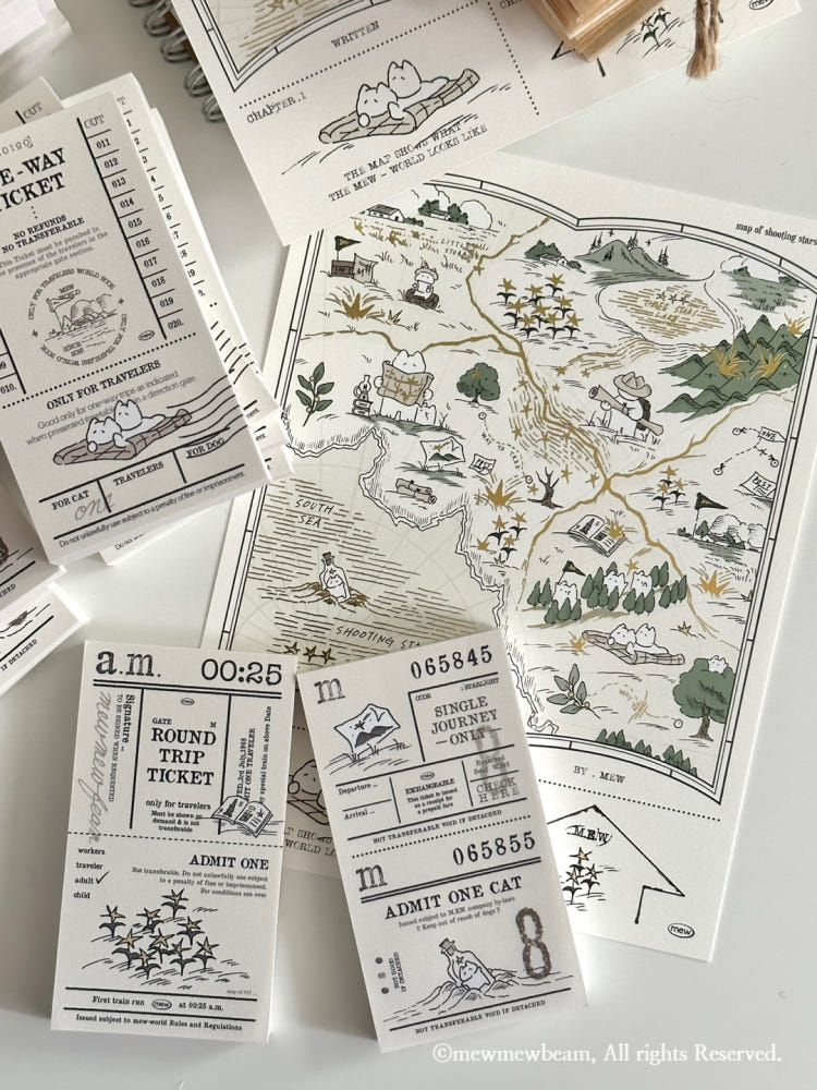 Mewmewbeam Postcard - World Map 017