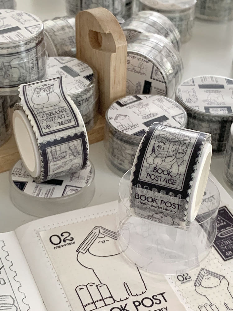 Mewmewbeam Stamp Washi Tape - Book