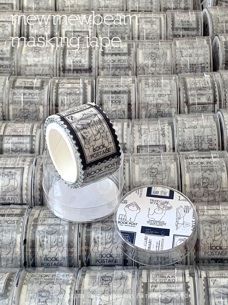 Mewmewbeam Stamp Washi Tape - Book