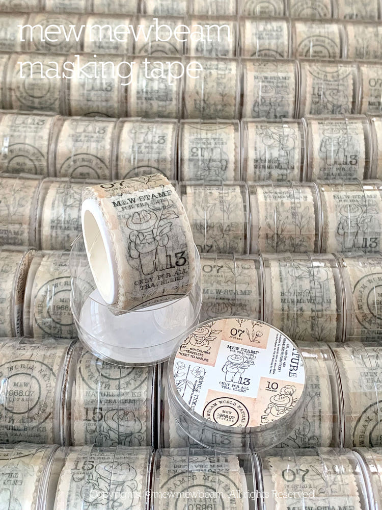 Mewmewbeam Stamp Washi Tape - Botanist