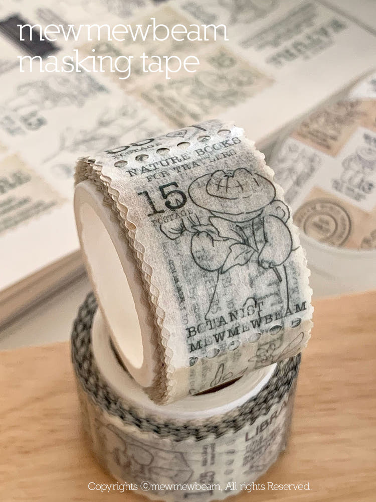 Mewmewbeam Stamp Washi Tape - Botanist