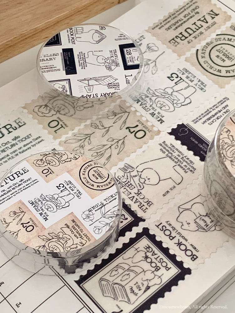 Mewmewbeam Stamp Washi Tape - Botanist