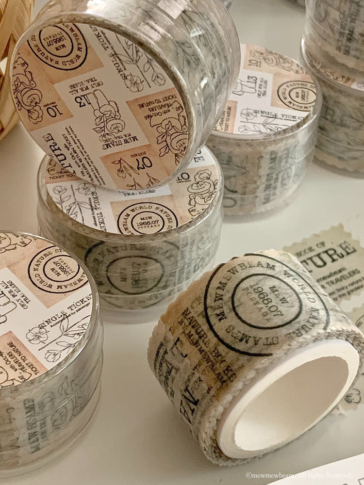 Mewmewbeam Stamp Washi Tape - Botanist