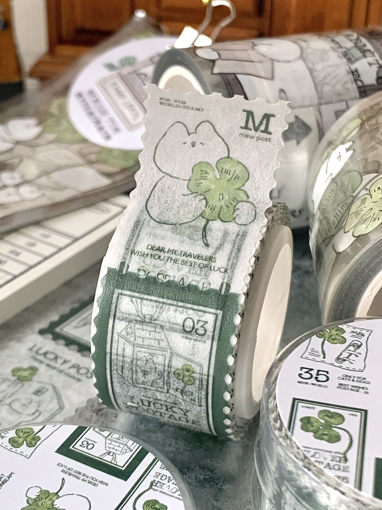 Mewmewbeam Stamp Washi Tape - Clover