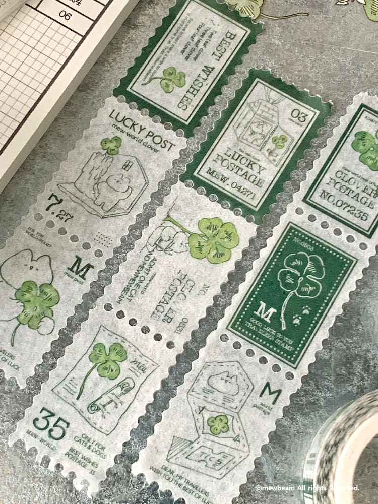 Mewmewbeam Stamp Washi Tape - Clover