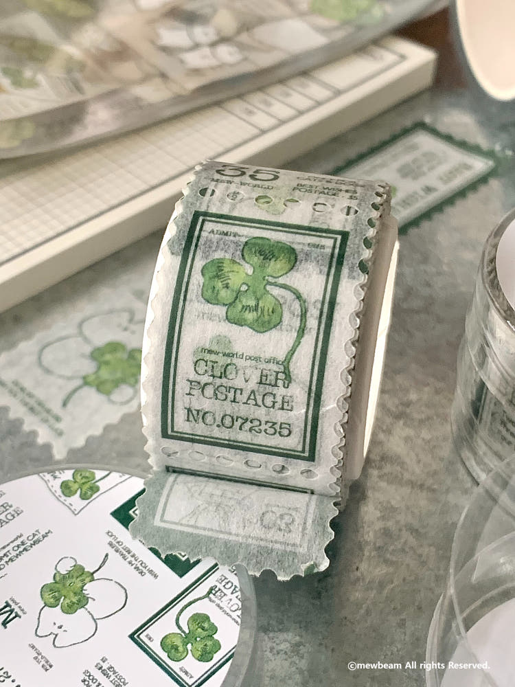 Mewmewbeam Stamp Washi Tape - Clover