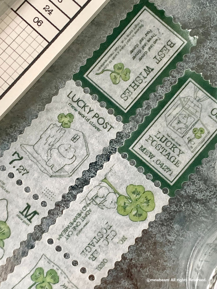 Mewmewbeam Stamp Washi Tape - Clover