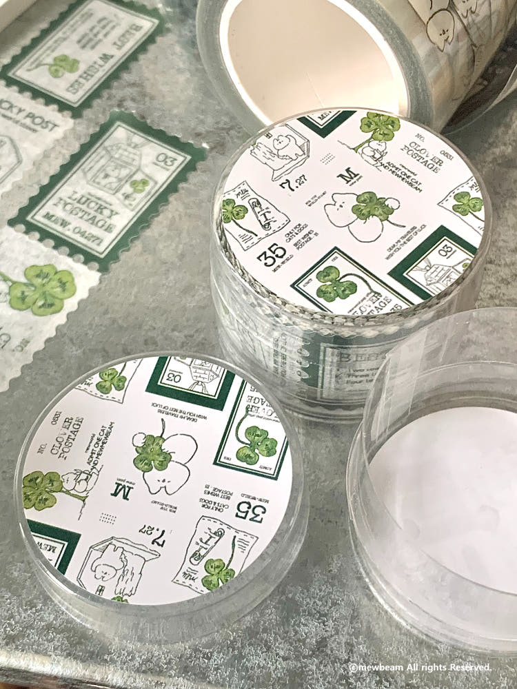 Mewmewbeam Stamp Washi Tape - Clover