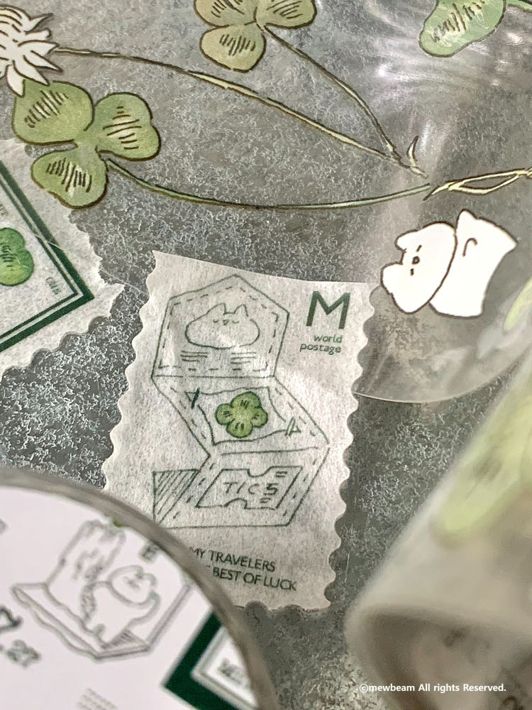 Mewmewbeam Stamp Washi Tape - Clover