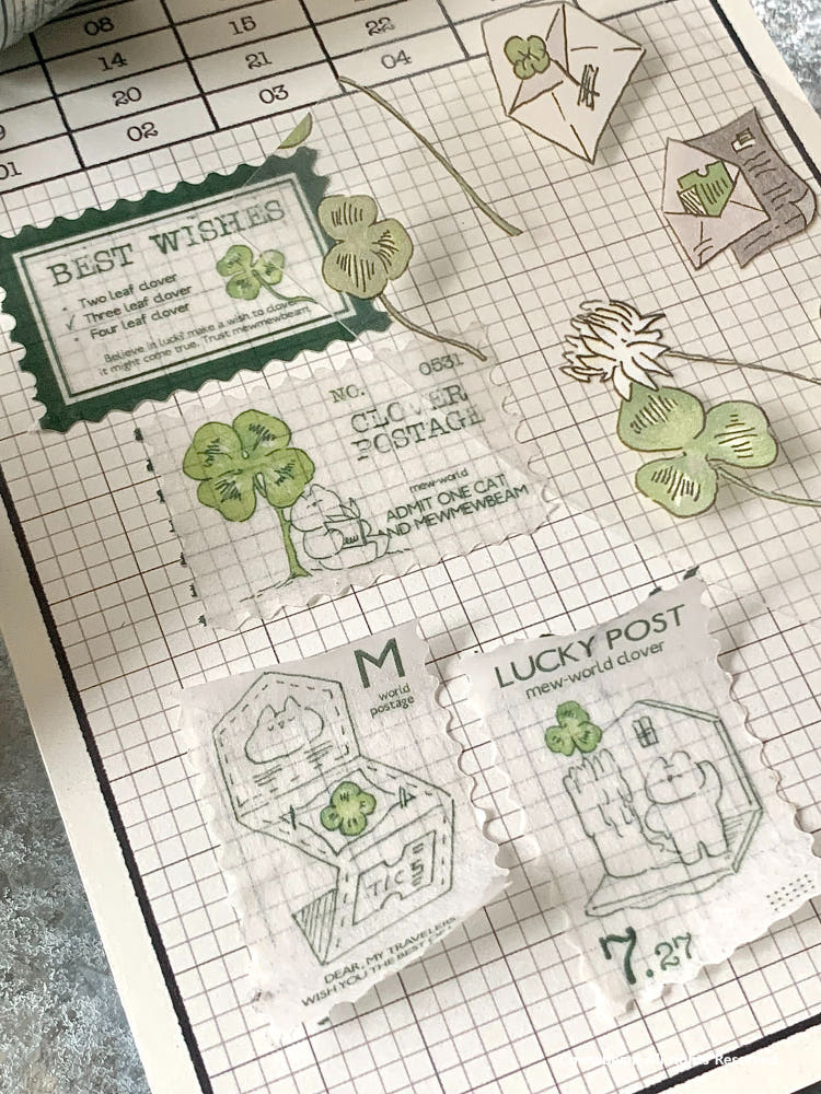 Mewmewbeam Stamp Washi Tape - Clover