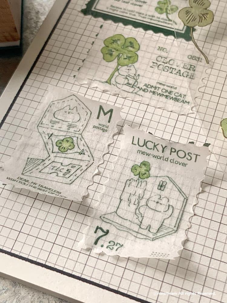 Mewmewbeam Stamp Washi Tape - Clover