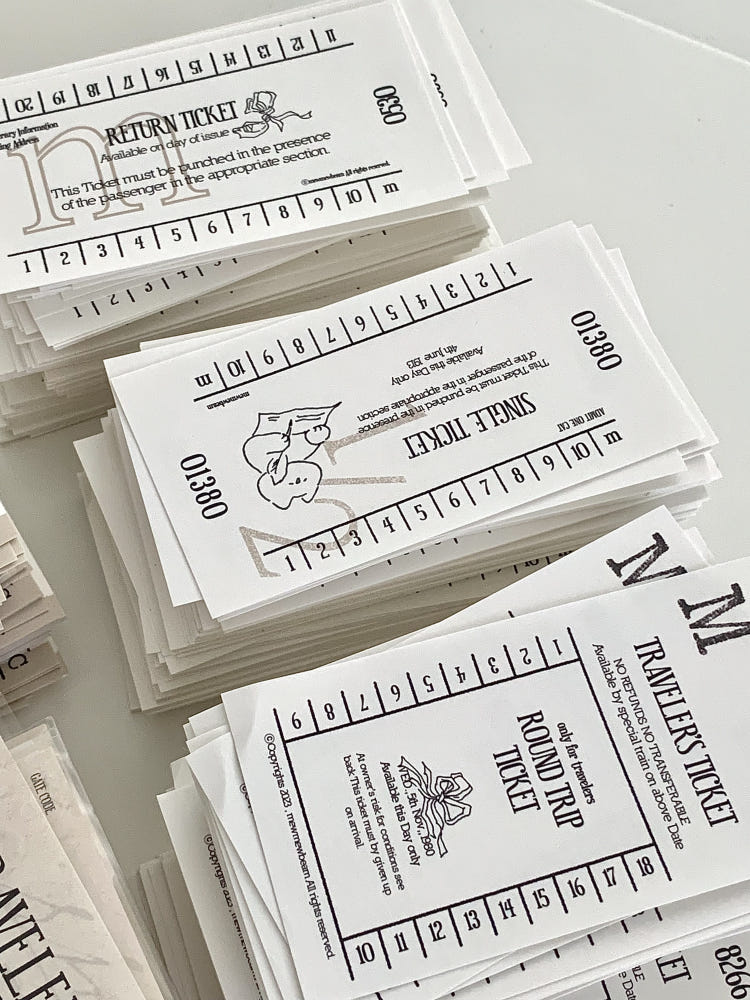 Mewmewbeam Sticker Set - Vintage Ticket v1