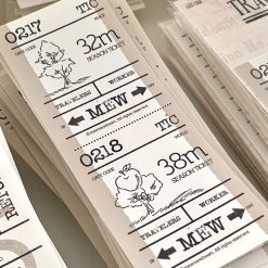 Mewmewbeam Sticker Set - Vintage Ticket v1
