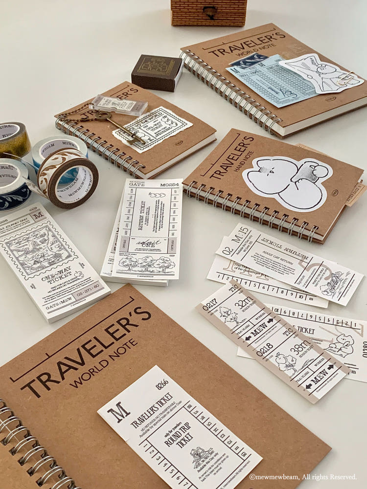 Mewmewbeam Sticker Set - Vintage Ticket v1