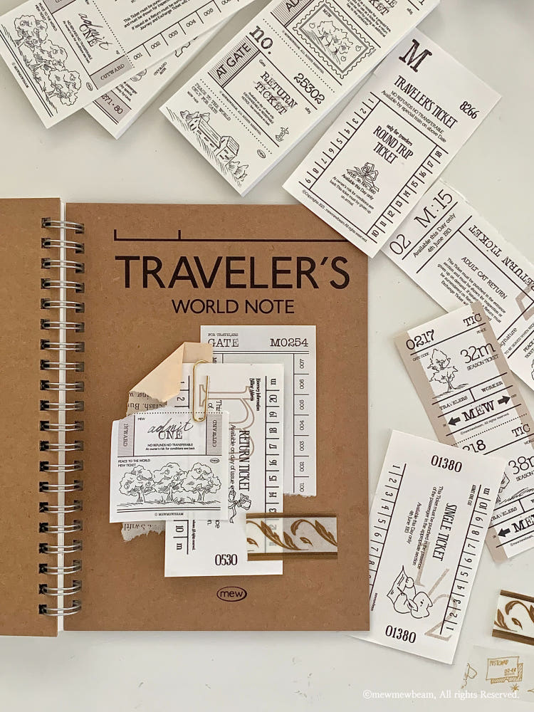 Mewmewbeam Sticker Set - Vintage Ticket v1
