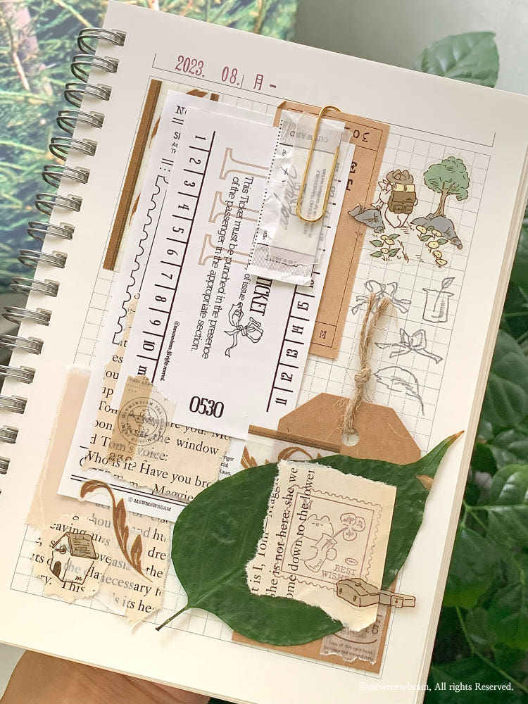Mewmewbeam Sticker Set - Vintage Ticket v1