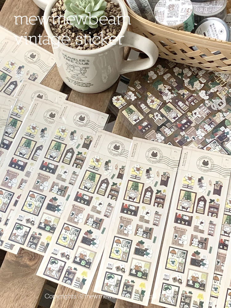 Mewmewbeam Stickers - Library
