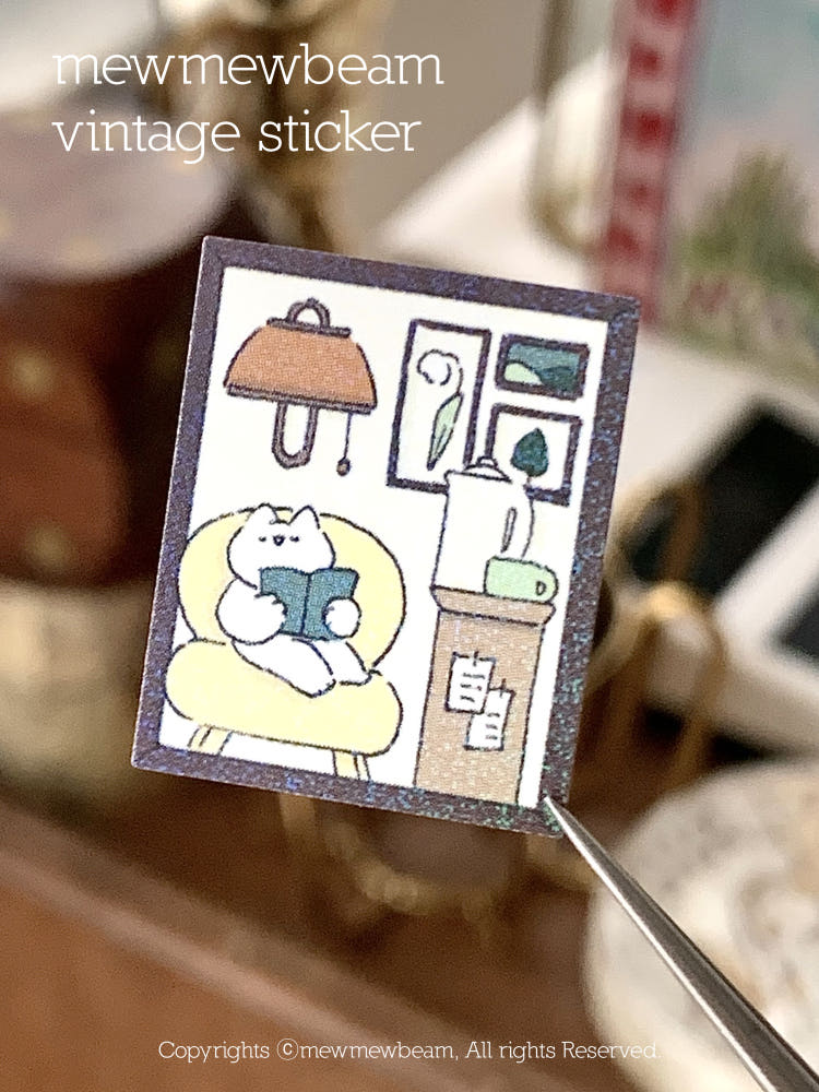 Mewmewbeam Stickers - Library