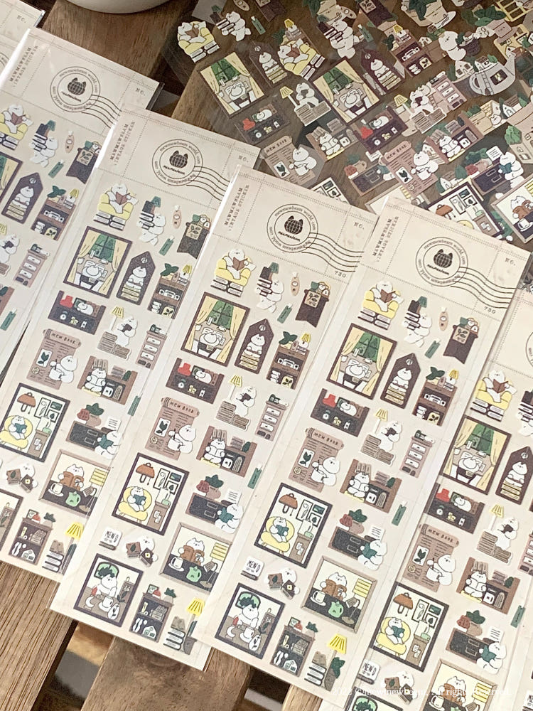 Mewmewbeam Stickers - Library