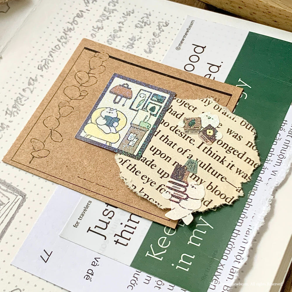 Mewmewbeam Stickers - Library