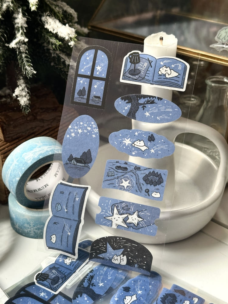 Mewmewbeam Stickers - Map of the Blue Night