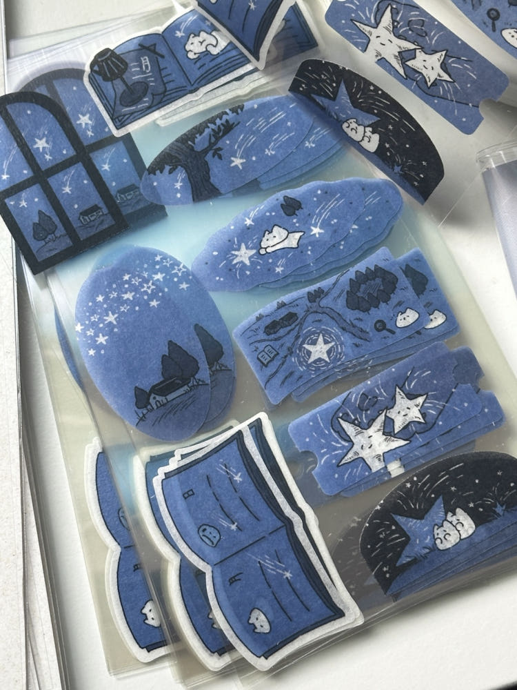 Mewmewbeam Stickers - Map of the Blue Night