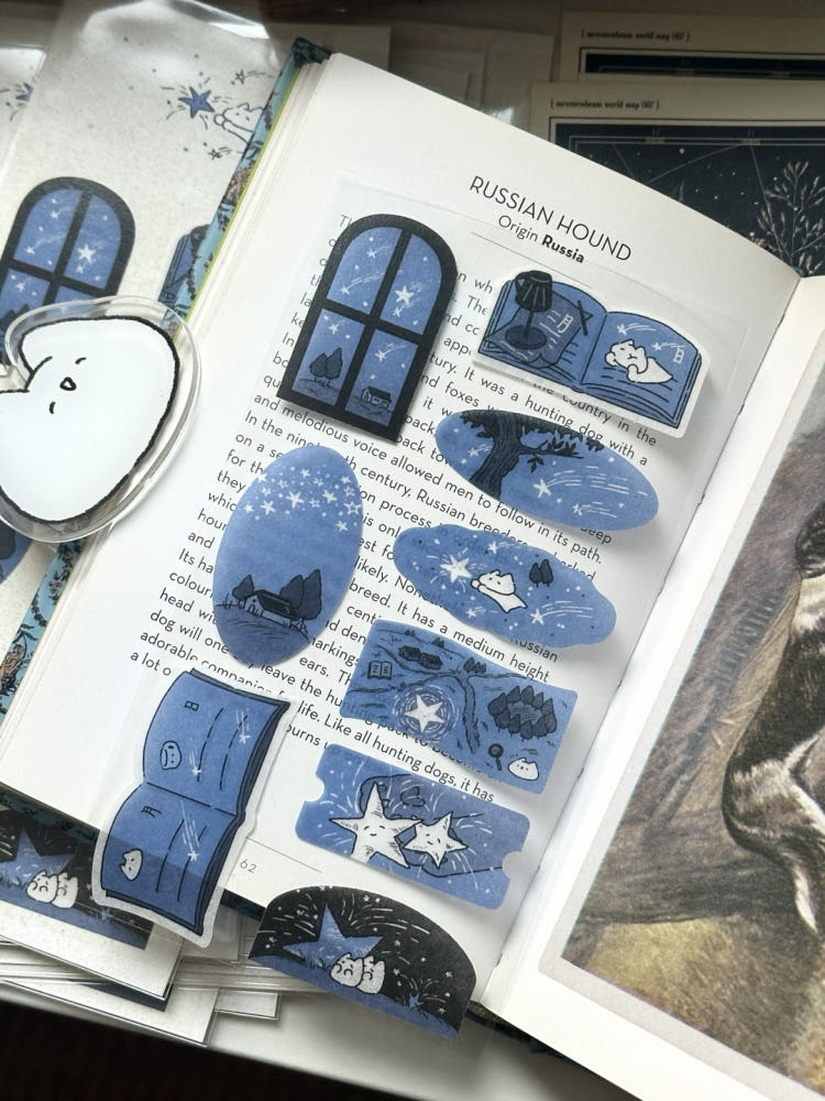 Mewmewbeam Stickers - Map of the Blue Night