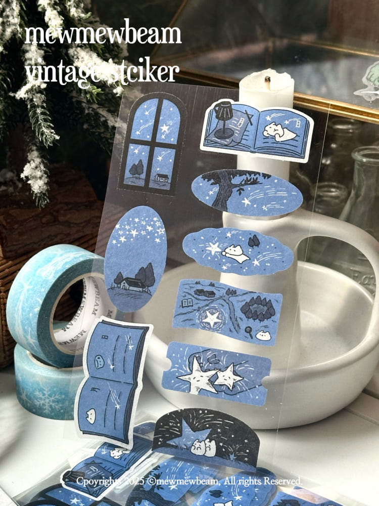 Mewmewbeam Stickers - Map of the Blue Night