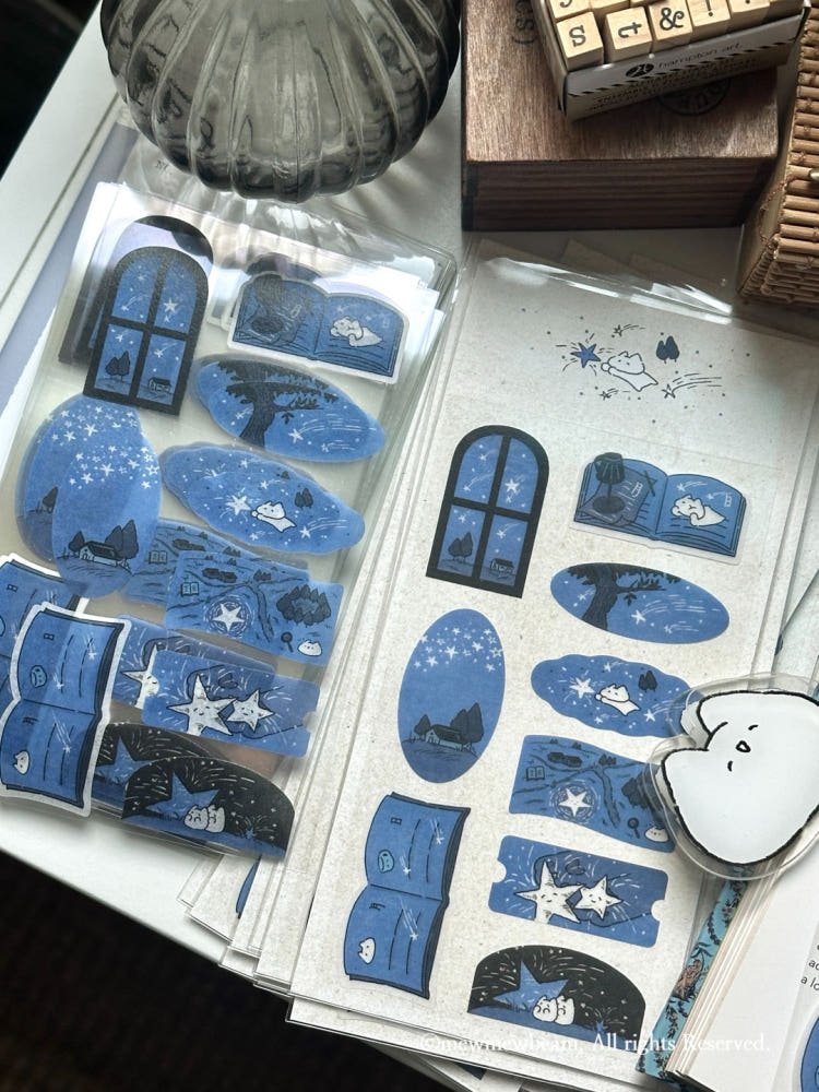 Mewmewbeam Stickers - Map of the Blue Night
