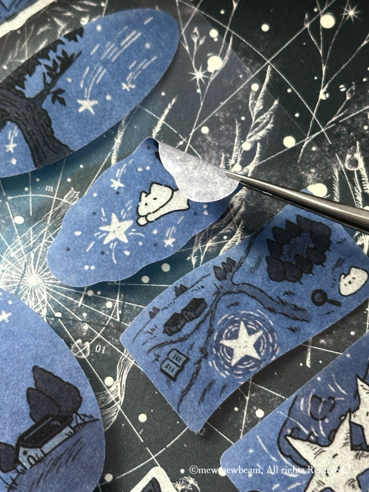 Mewmewbeam Stickers - Map of the Blue Night