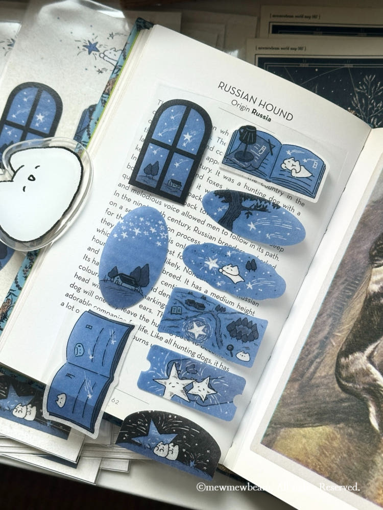 Mewmewbeam Stickers - Map of the Blue Night
