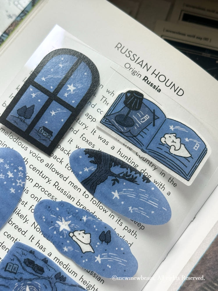 Mewmewbeam Stickers - Map of the Blue Night