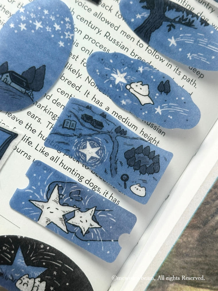 Mewmewbeam Stickers - Map of the Blue Night