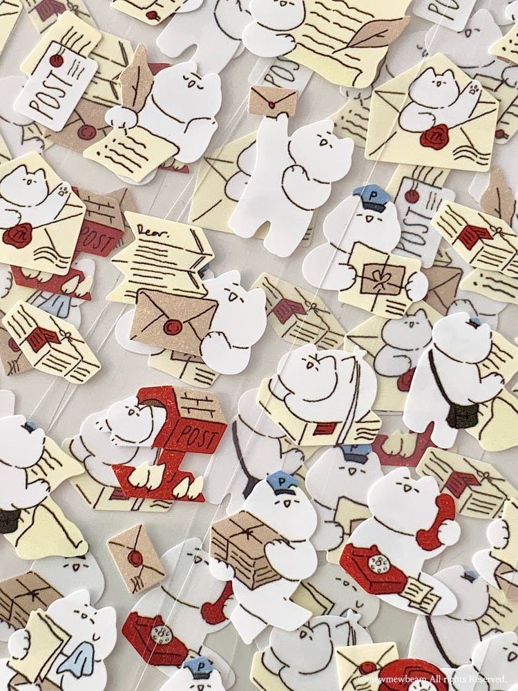 Mewmewbeam Stickers - Postman