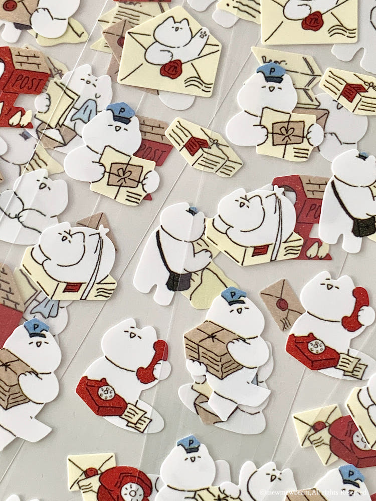 Mewmewbeam Stickers - Postman