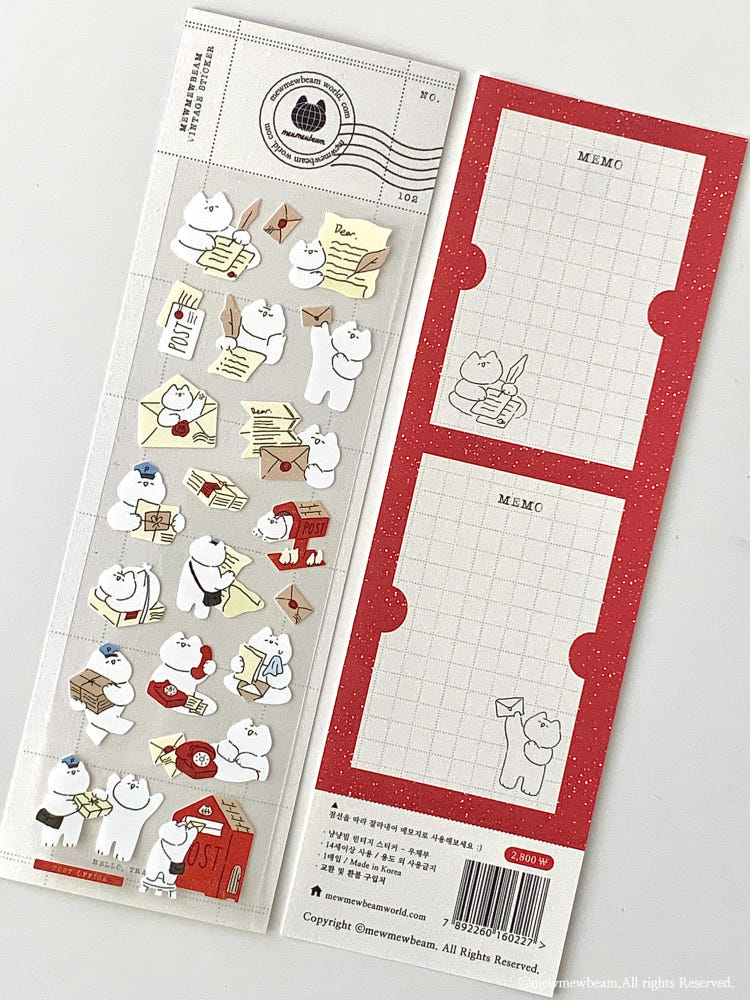 Mewmewbeam Stickers - Postman