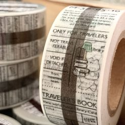 Mewmewbeam Washi Tape - Travelers Center Brown