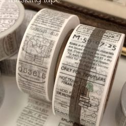Mewmewbeam Washi Tape - Travelers Center Brown