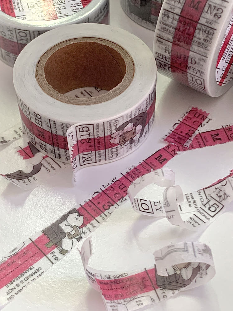 Mewmewbeam Washi Tape - Travelers Center Pink