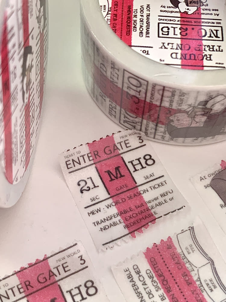 Mewmewbeam Washi Tape - Travelers Center Pink