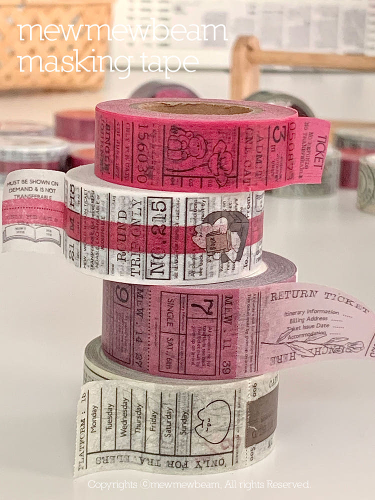 Mewmewbeam Washi Tape - Travelers Center Pink