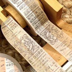 Mewmewbeam Washi Tape - Vintage Ticket Half